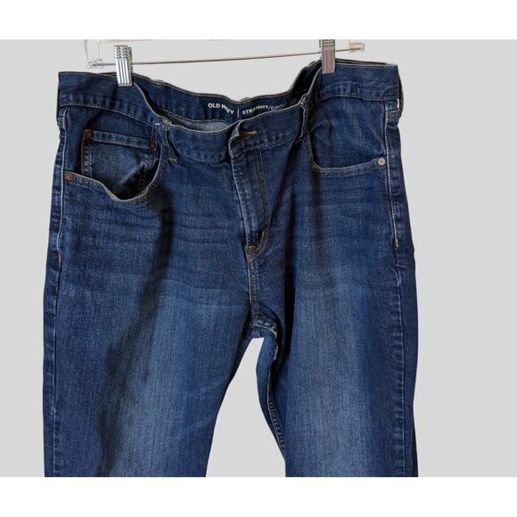 Old Navy Size 40 Mens Straight  Jeans Dark Wash Denim Classic Fit Durable - Picture 1 of 10
